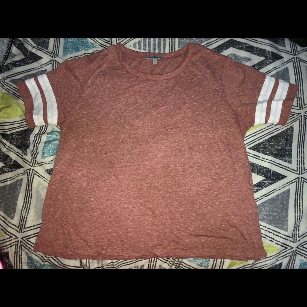 Pink and White Varsity Stripe Top